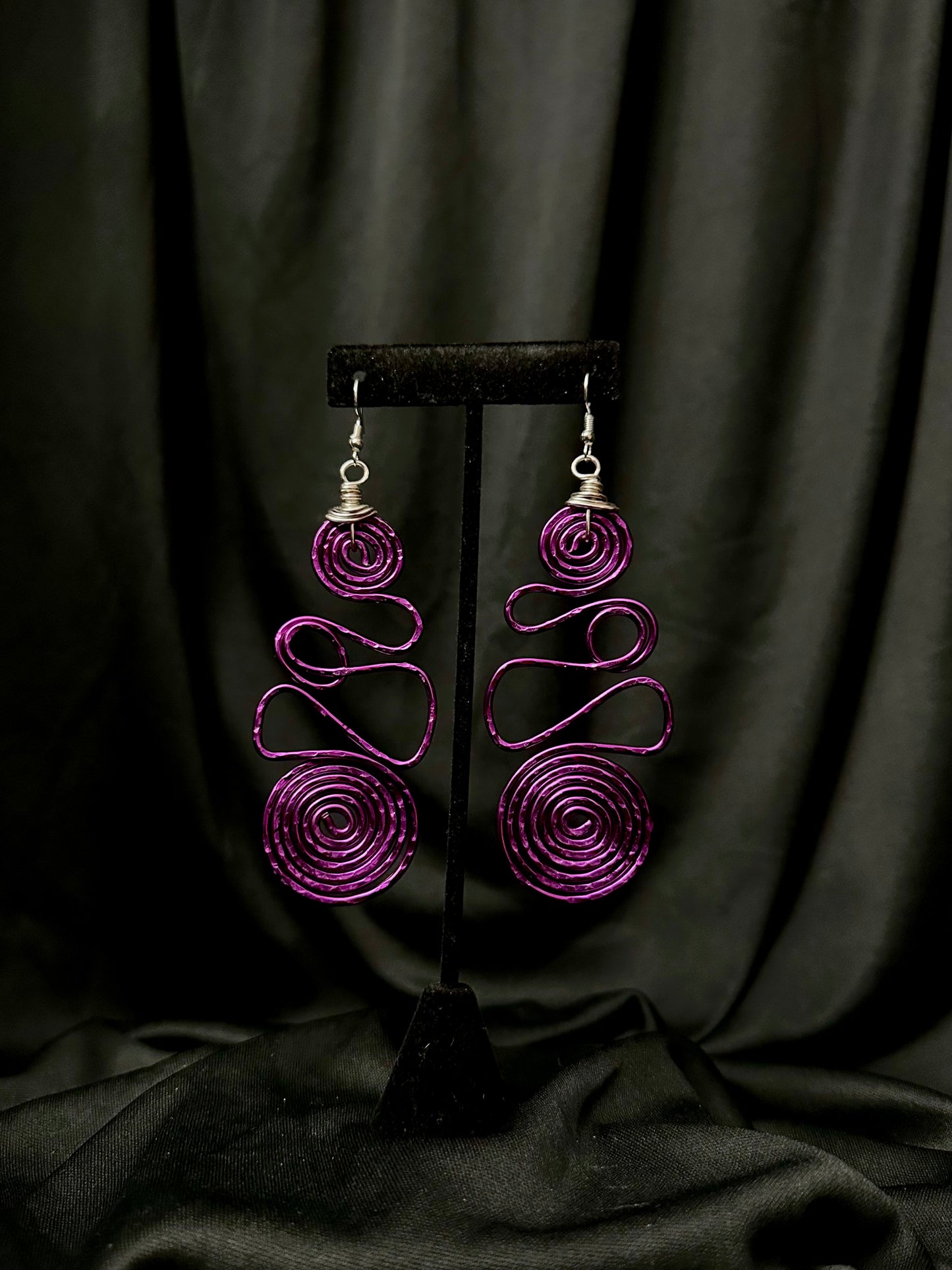 Waterfall Dangle Earrings #3 (Purple)