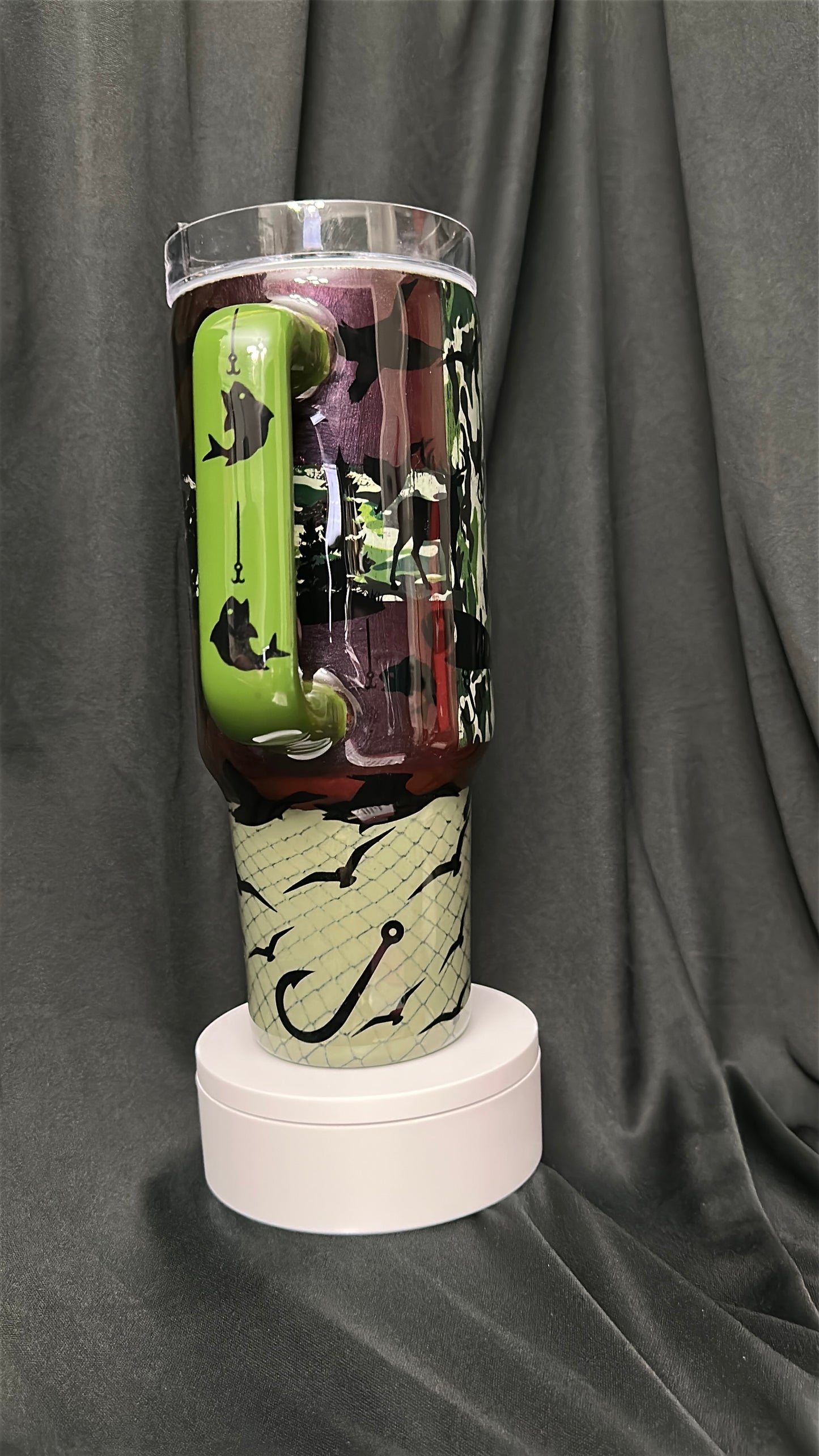 Chris R July win Tumbler 40 oz handle