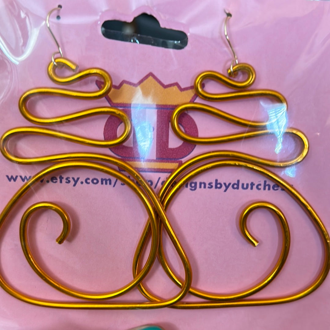 Water WaveWire Earrings-lightweight
