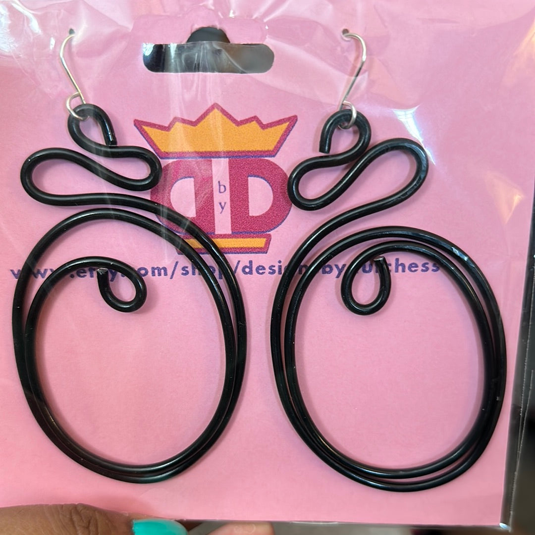 Water WaveWire Earrings-lightweight