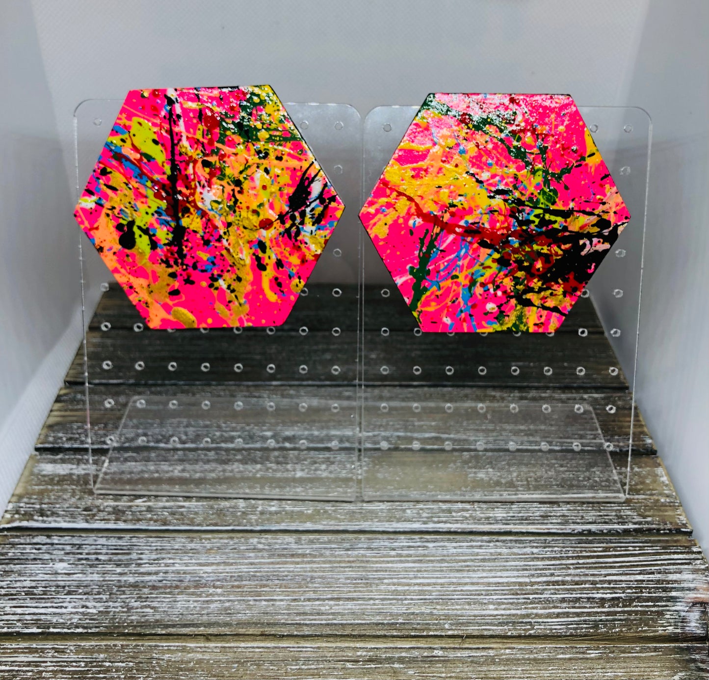 Splatter Girl Vibe Stud Large Earrings
