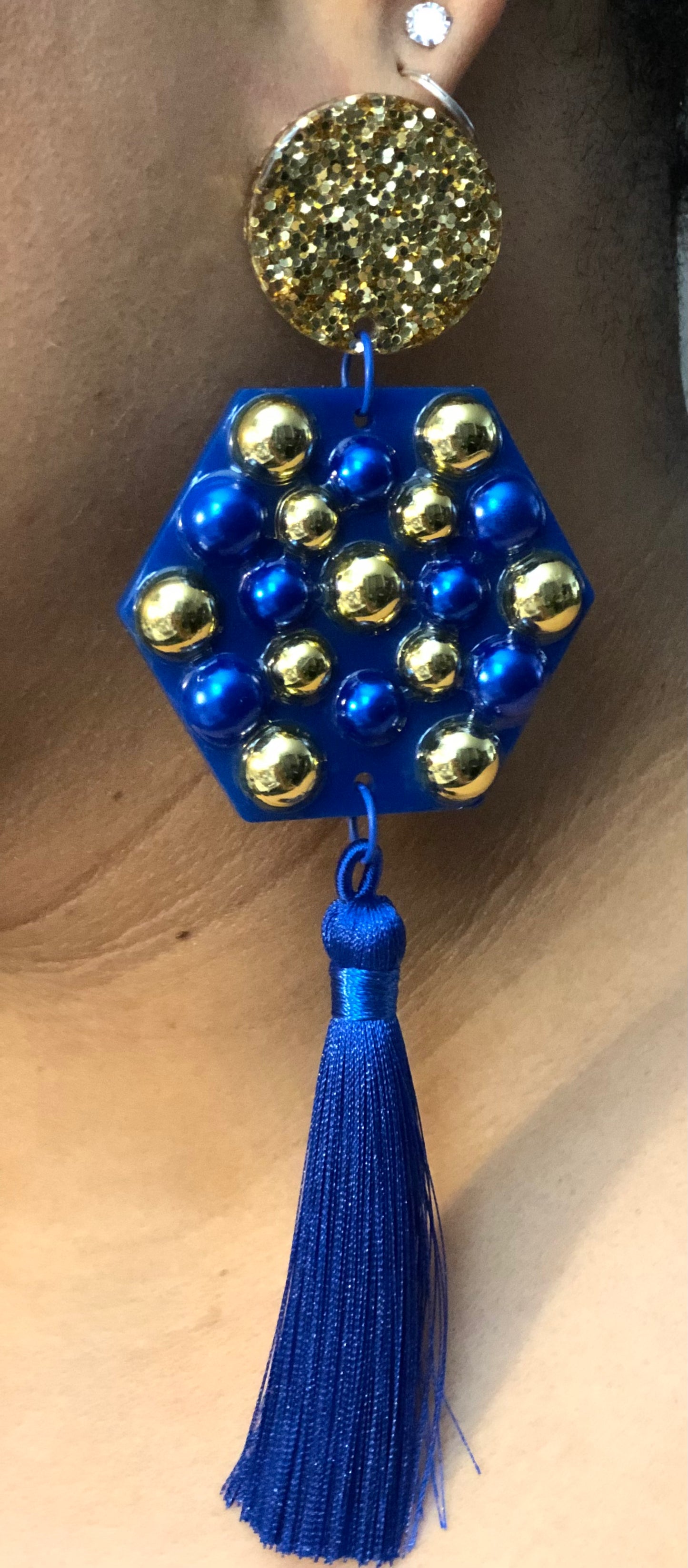 “The Gemz” Tassel Stud Earrings