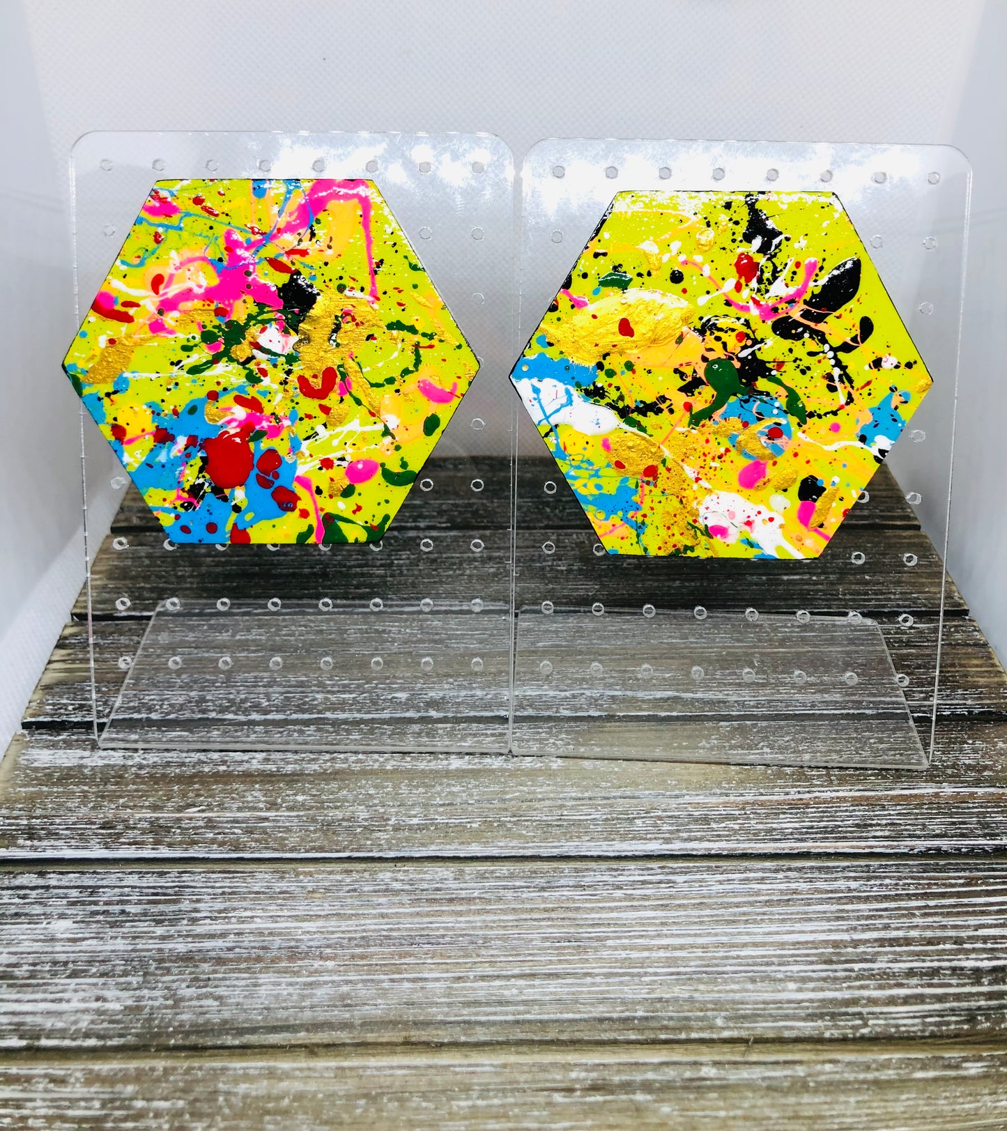 Splatter Girl Vibe Stud Large Earrings