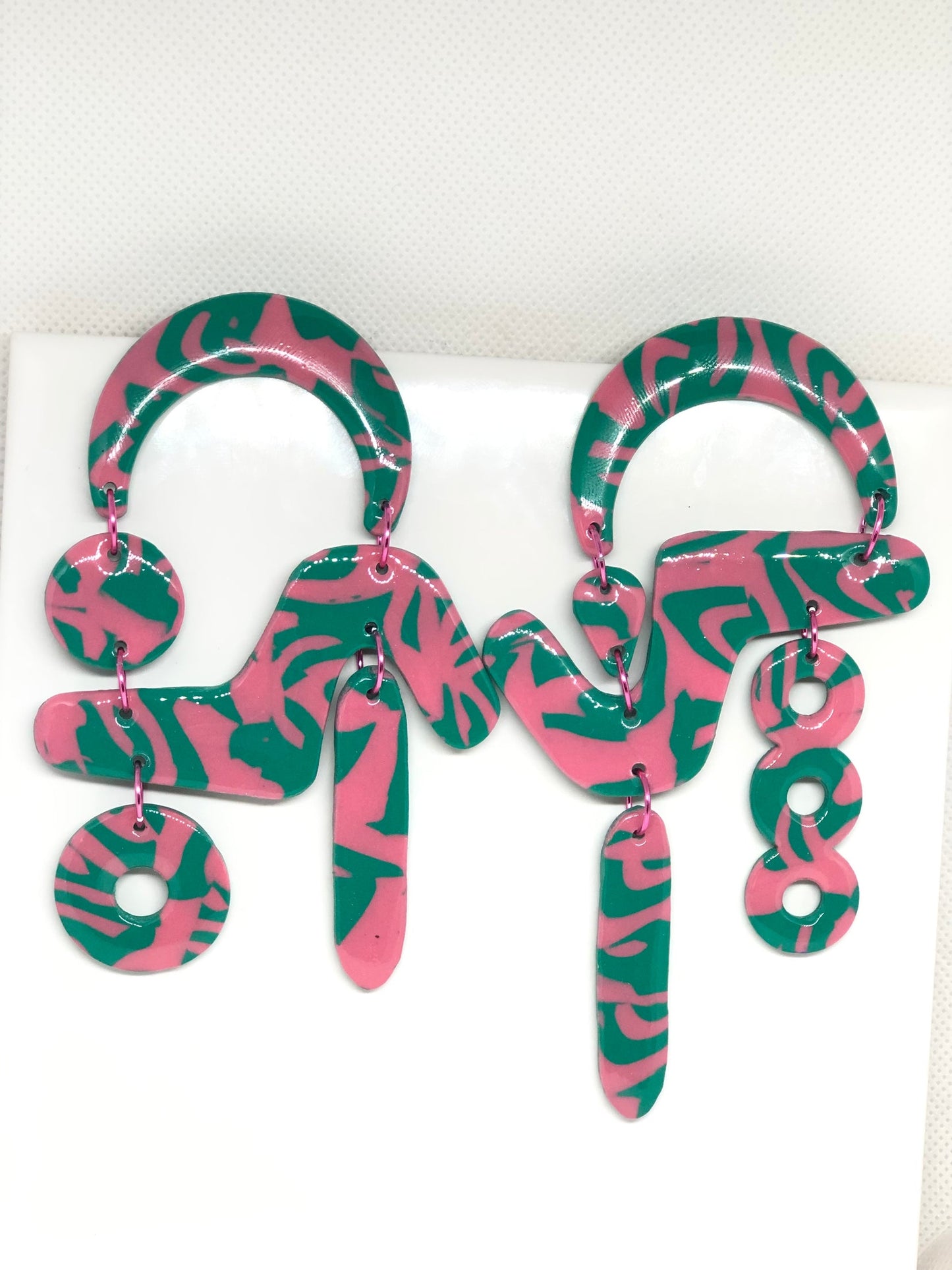 Abstract Showstopper Style #3 Royal Blue Color Retro Stud Earrings-lightweight