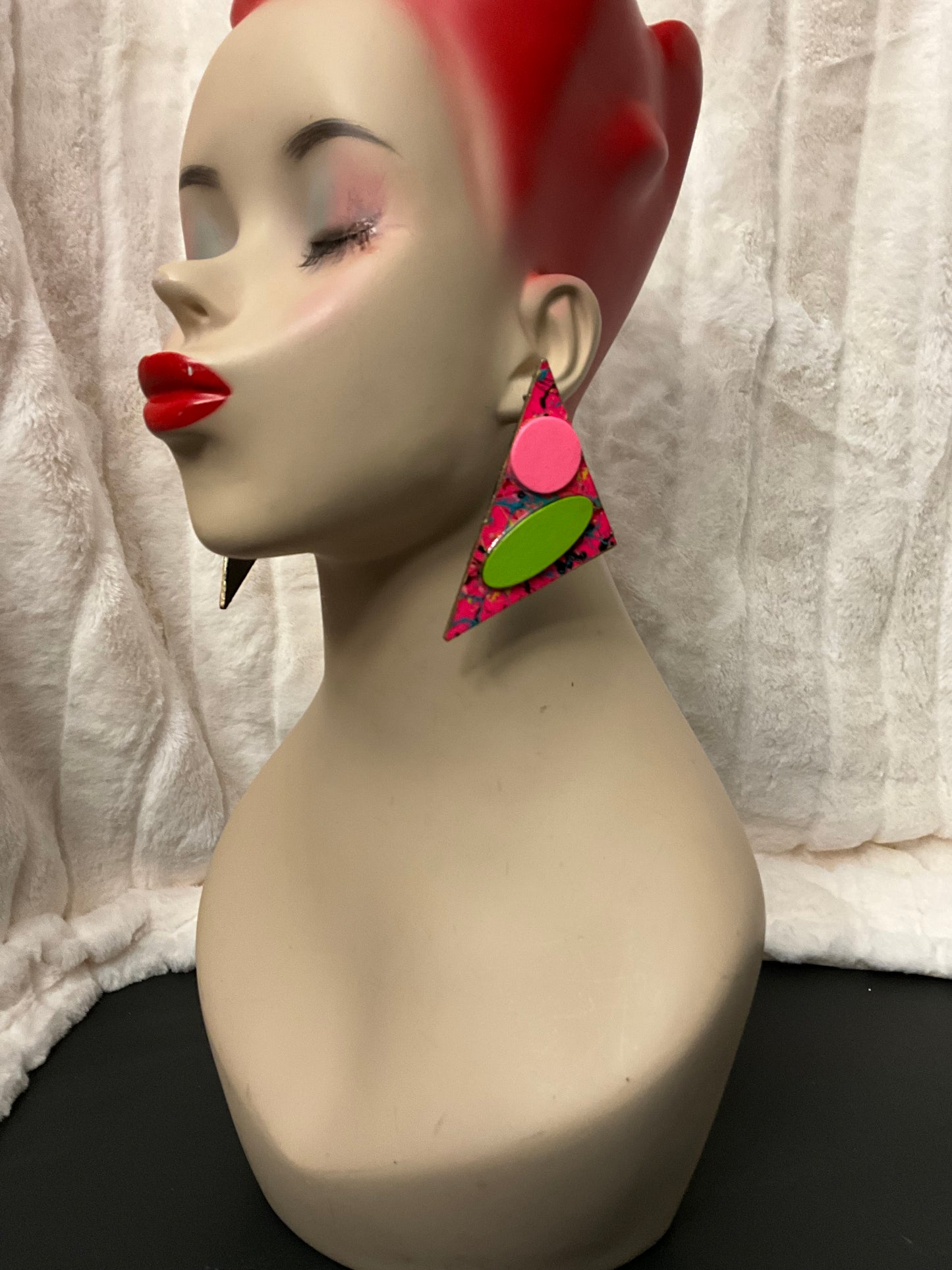 Dutchess Old School Stud #1 - Hot Pink Splatter