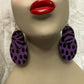 Old Skool “Niayana” Dangle earrings- Putple & Black