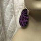Old Skool “Niayana” Dangle earrings- Putple & Black