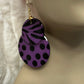 Old Skool “Niayana” Dangle earrings- Putple & Black