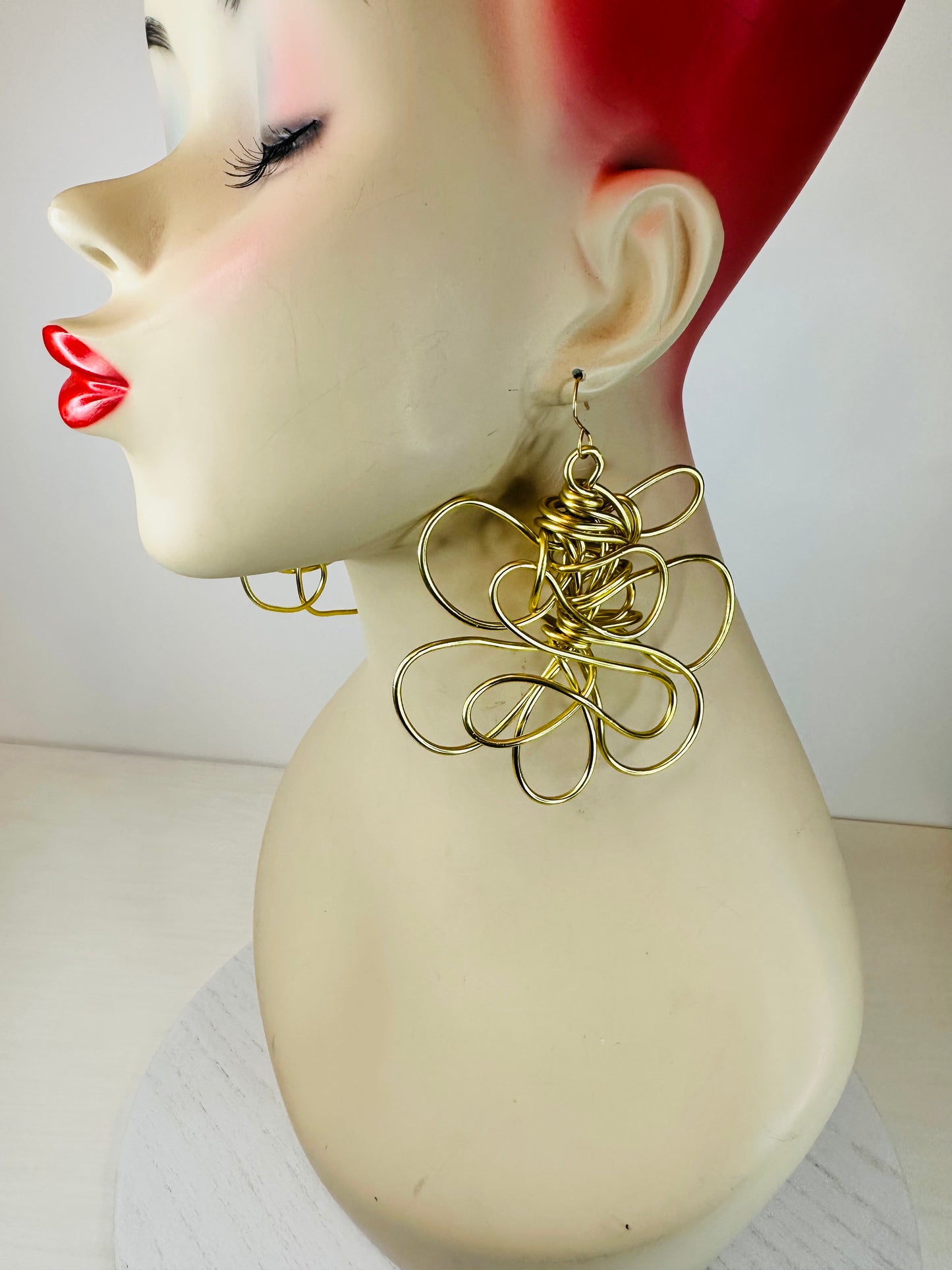 Abstract Earrings - Gold