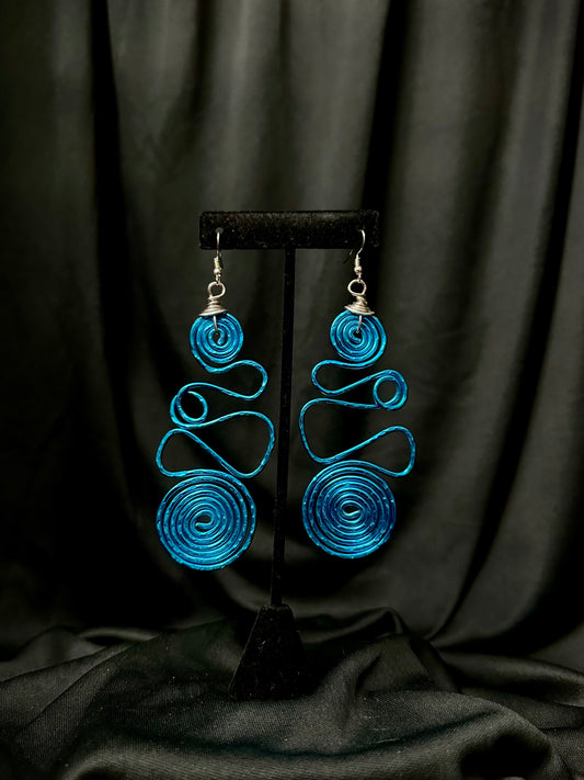 Waterfall Dangle Earrings #4 (Turquoise)