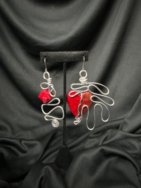 Wire Heart Earrings
