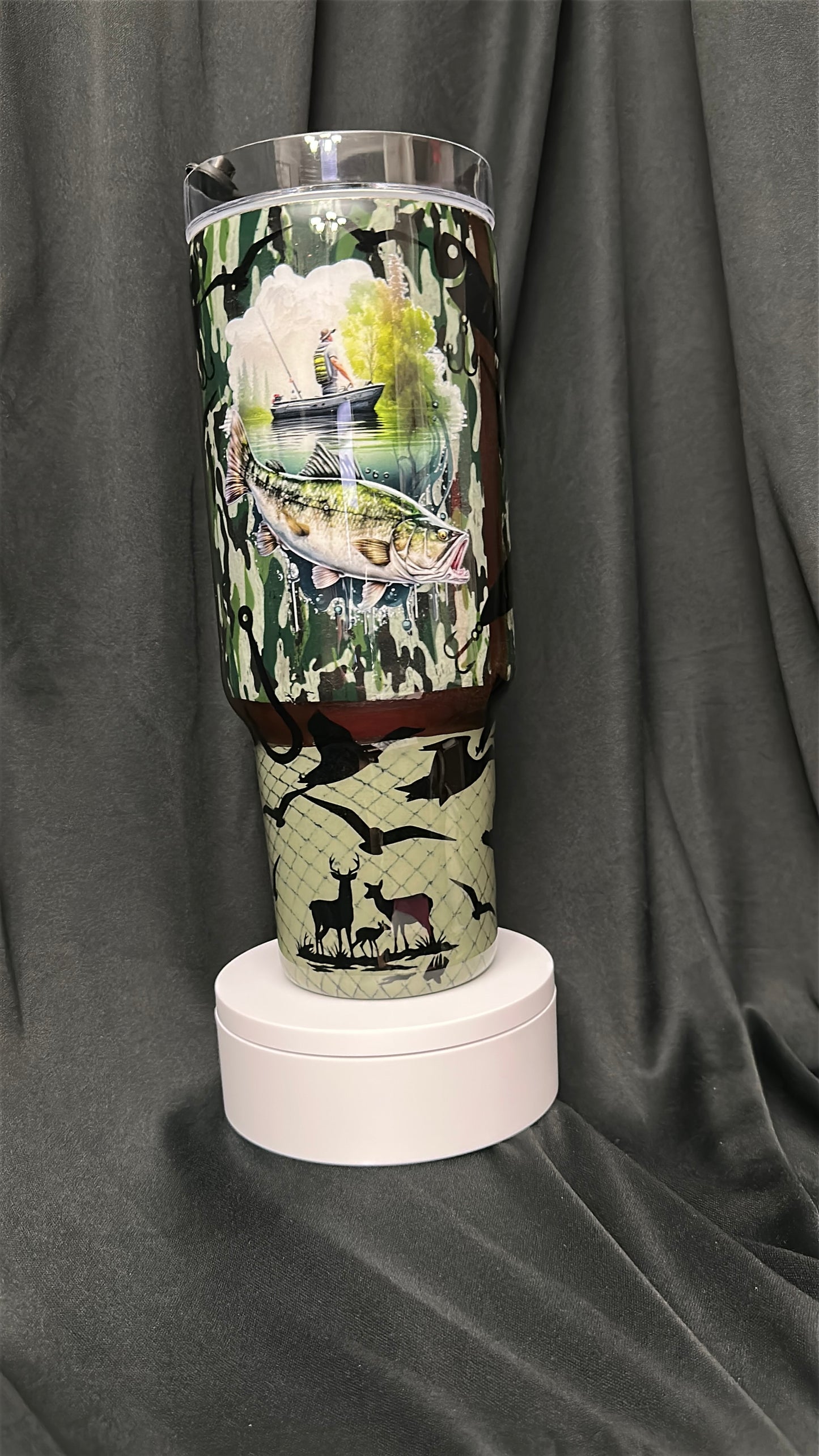 Chris R July win Tumbler 40 oz handle