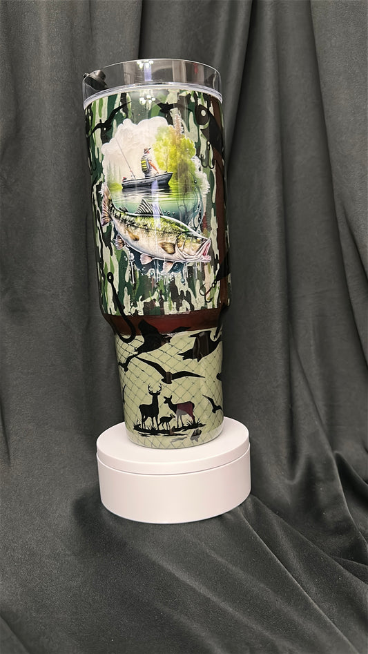 Chris R July win Tumbler 40 oz handle