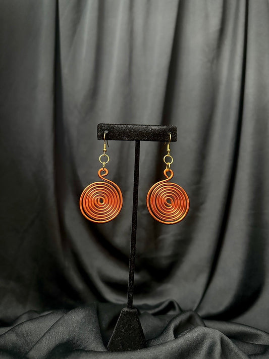 Whirlpool Earrings #8 (Orange)