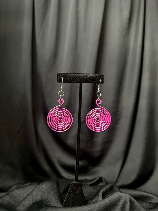 Whirlpool Earrings #7 (Pink)