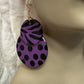 Old Skool “Niayana” Dangle earrings- Putple & Black