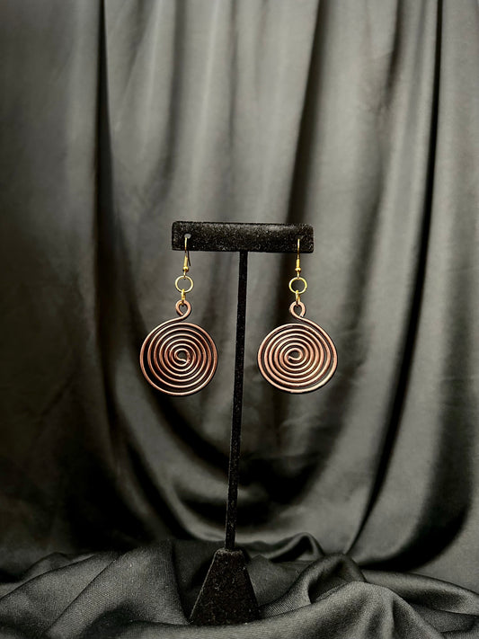 Whirlpool Earrings #9 (Brown)