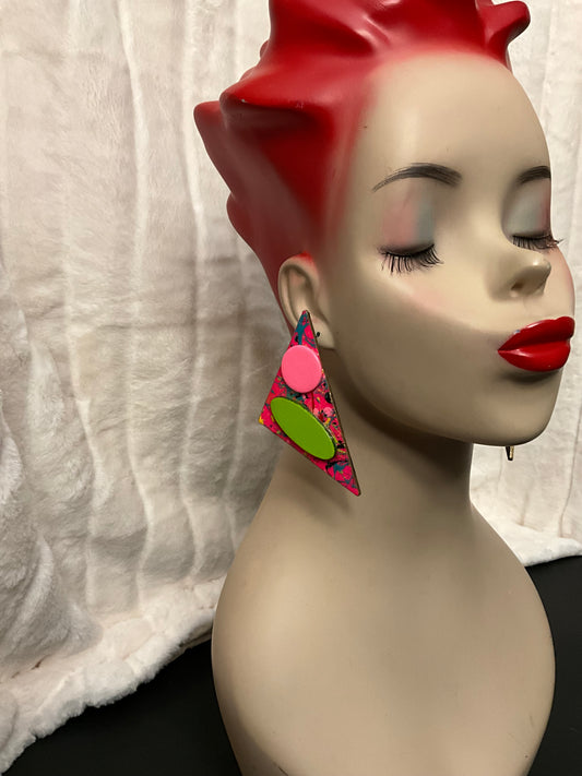 Dutchess Old School Stud #1 - Hot Pink Splatter