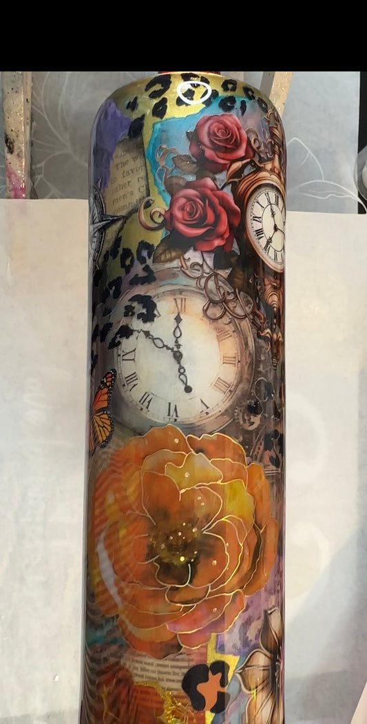 Steampunk Decoupage Tumbler 30 oz