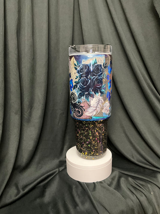 Mia’s win Tumbler 40 oz handle