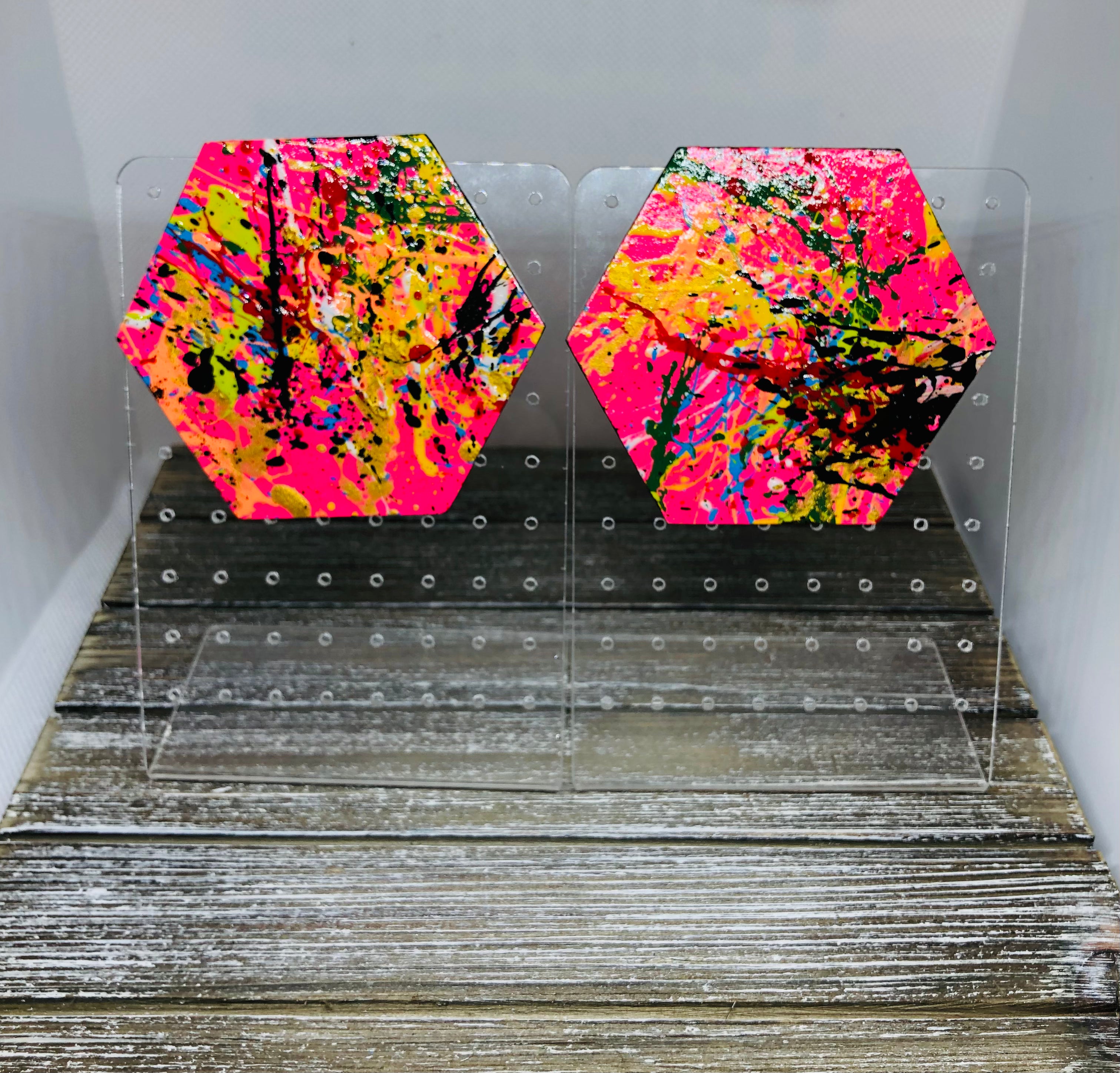 Splatter Girl Vibe Stud Large Earrings