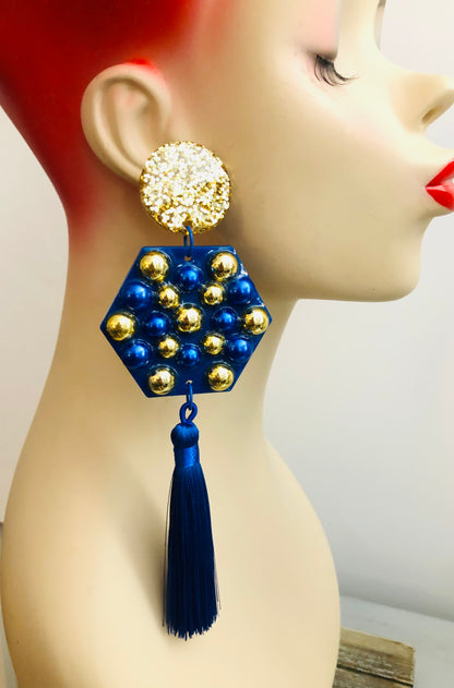 “The Gemz” Tassel Stud Earrings