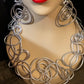 DTBD All Silver Abstract Necklace and Earrings Set