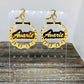 Custom Name Bamboo Earrings