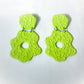 Organic Queen Earrings Green #1 - lightweight