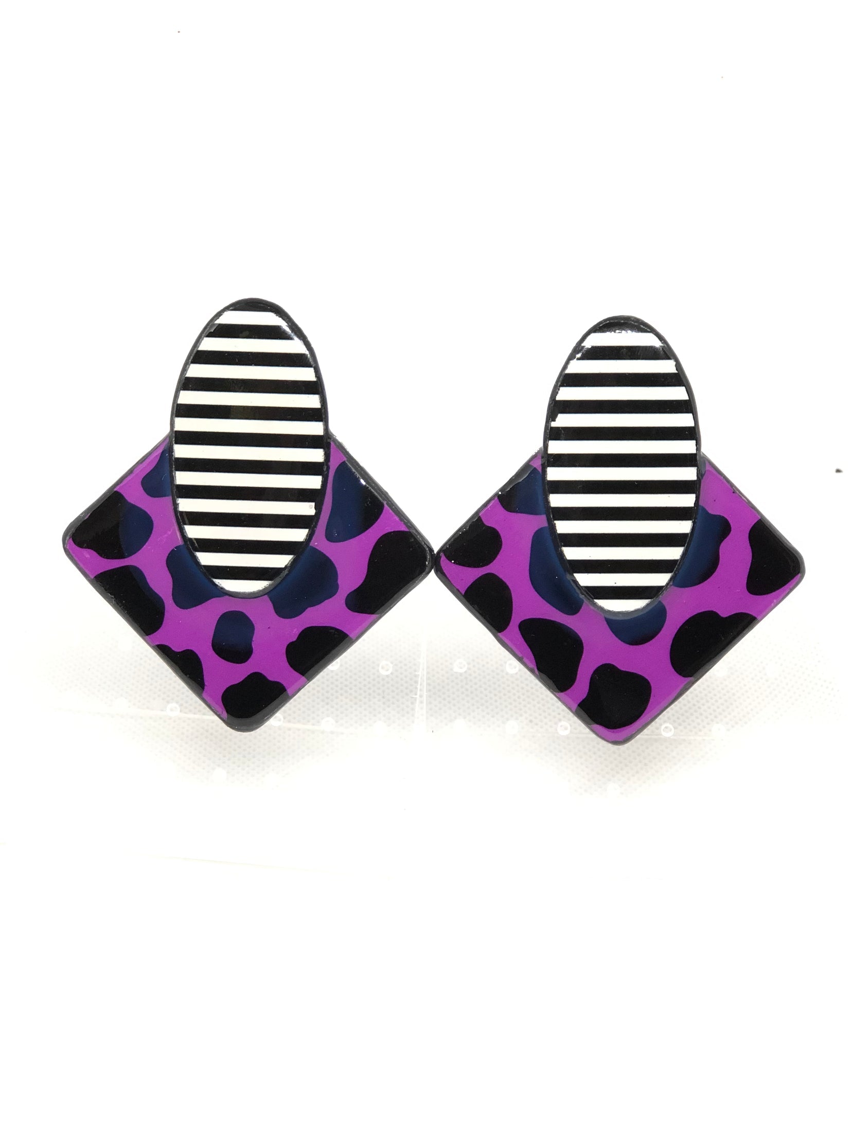80’s Retro Diamond Shaped Stud Earrings
