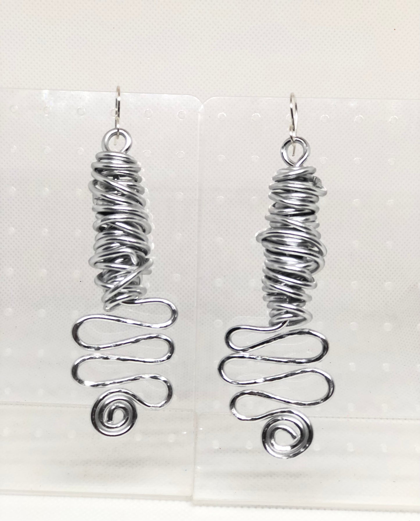 DTBD Silver Wire Dangle Earrings-lightweight (TM)